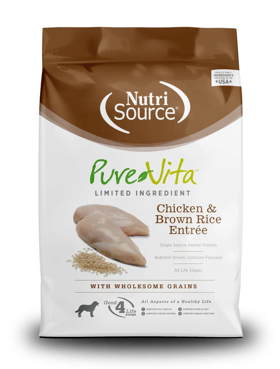 Nutrisource Pure Vita Chicken & Brown Rice Dry Dog Food - 25 lb Bag