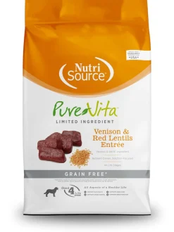 Nutrisource Pure Vita Grain Free Venison Dry Dog Food - 25 lb Bag