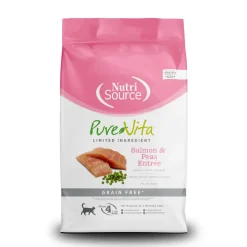 Nutrisource Pure Vita Grain Free Salmon & Peas Entrée (5 per bale) Dry Cat Food - 6.6 lb Bag