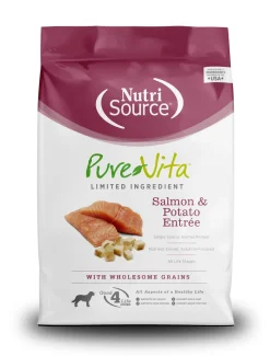 Nutrisource Pure Vita Salmon & Potato (8 per bale) Dry Dog Food - 5 lb Bag