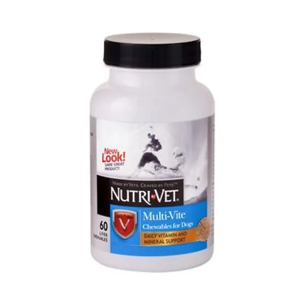 Nutri-Vet Multi-Vite Chewables Dog Vitamins - 60 ct Bottle
