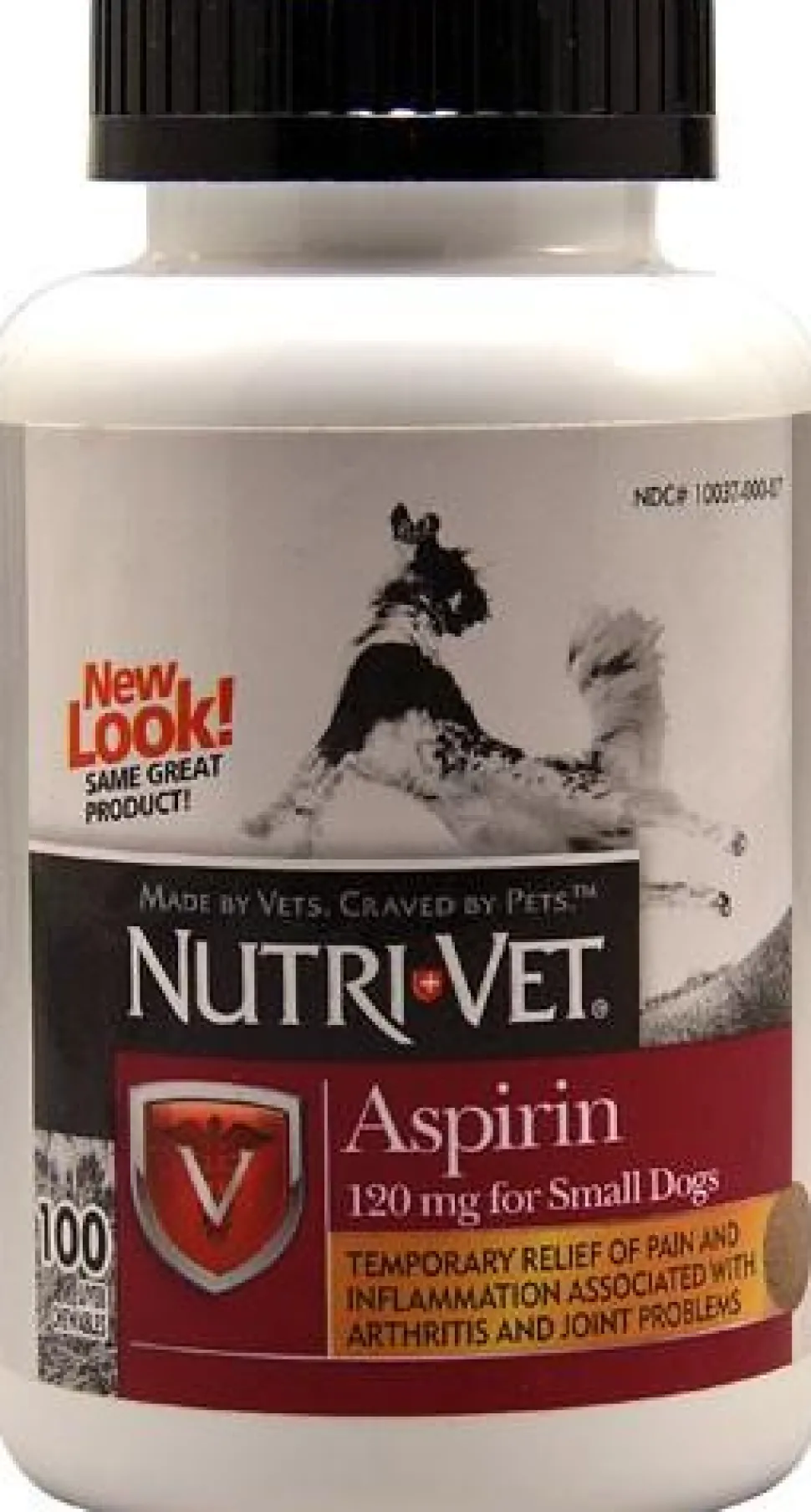Nutri-Vet Pain Relief Aspirin for Small Dogs (120mg) Dog Supplements - 100 ct Bottle