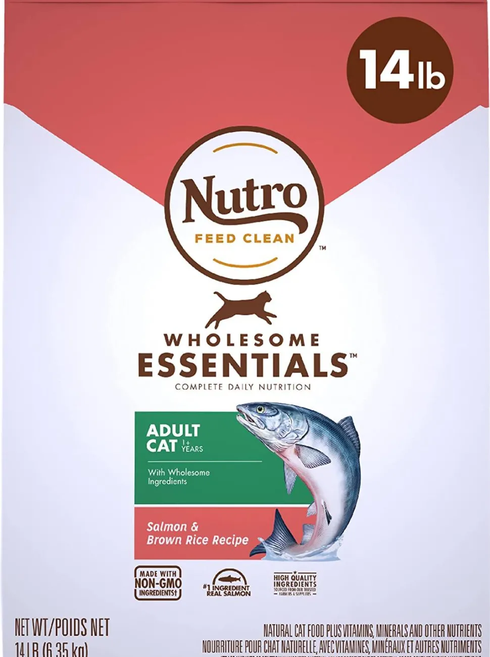 Nutro Adult Cat Salmon & Rice Dry Cat Food - 14 lb Bag