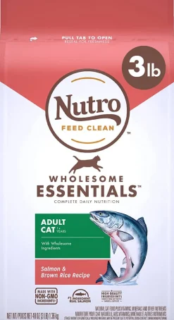Nutro Adult Cat Salmon & Rice Dry Cat Food - 3 lb Bag