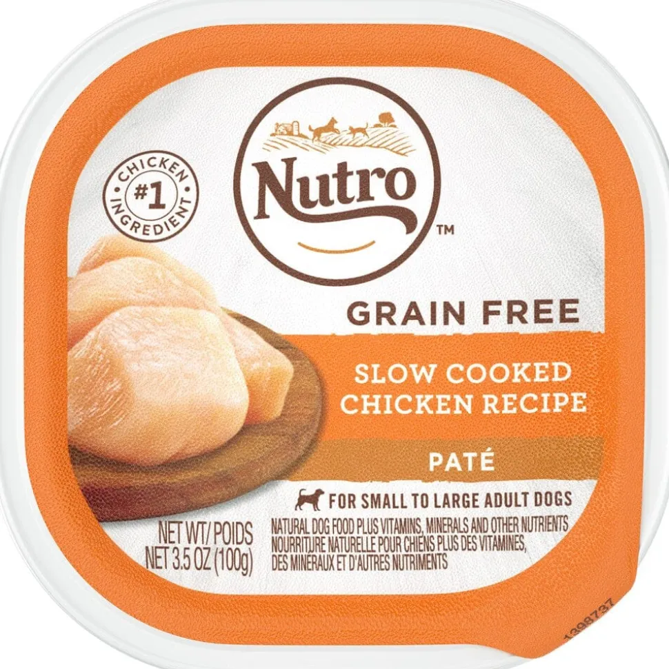 Nutro Grain Free Slow Cooked Chicken Loaf Wet Dog Food Trays - 3.5 oz - Case of 24