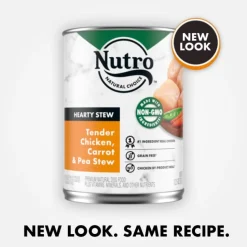 Nutro Hearty Stews Tender Chicken, Carrot & Pea Stew Chunks in Gravy Canned Wet Dog Food - 12.5 oz - Case of 12