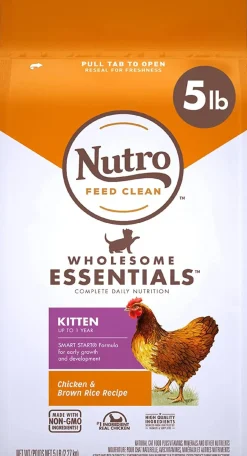 Nutro Kitten Chicken & Rice Dry Cat Food - 5 lb Bag