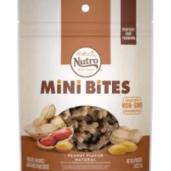 Nutro Mini Bites Peanut Crunchy Dog Treats - 8 oz - Case of 6