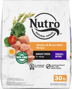 Nutro Natural Choice Adult Small Bites Chicken, Rice & Sweet Potato Dry Dog Food - 30 lb Bag