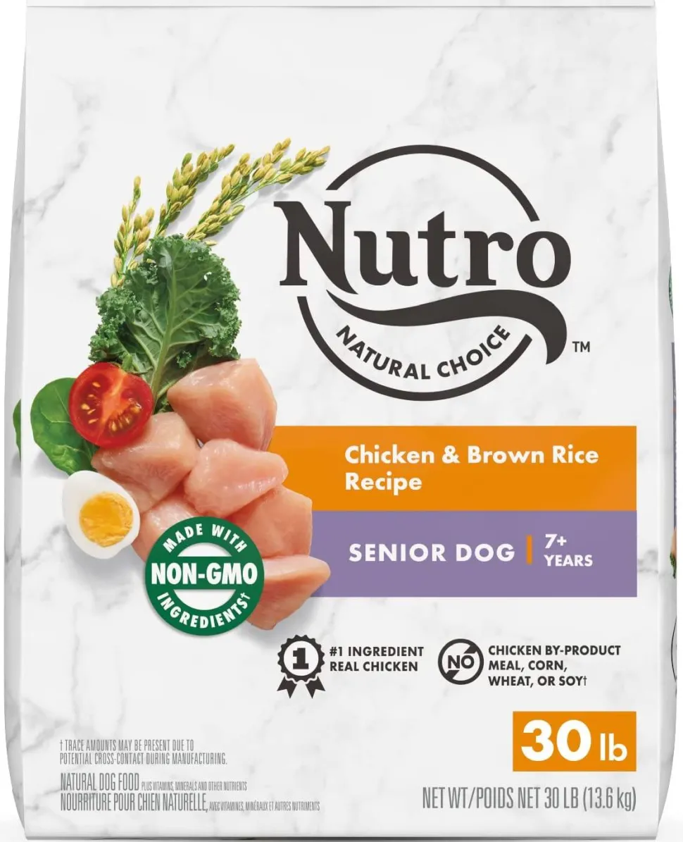 Nutro Natural Choice Senior Chicken, Rice & Sweet Potato Dry Dog Food - 30 lb Bag