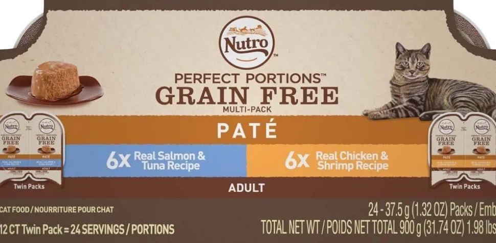 Nutro Perfect Portions Chk/Shrimp/Salmon/Tuna Multi pack Canned Cat Food - 2.65 oz - Case of 12 - 2 Pack
