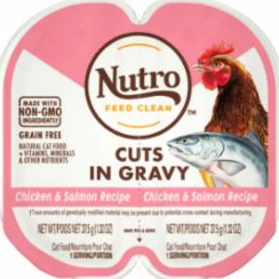 Nutro Perfect Portions Cuts in Gravy Chicken & Salmon Canned Cat Food - 2.65 oz - Case of 24