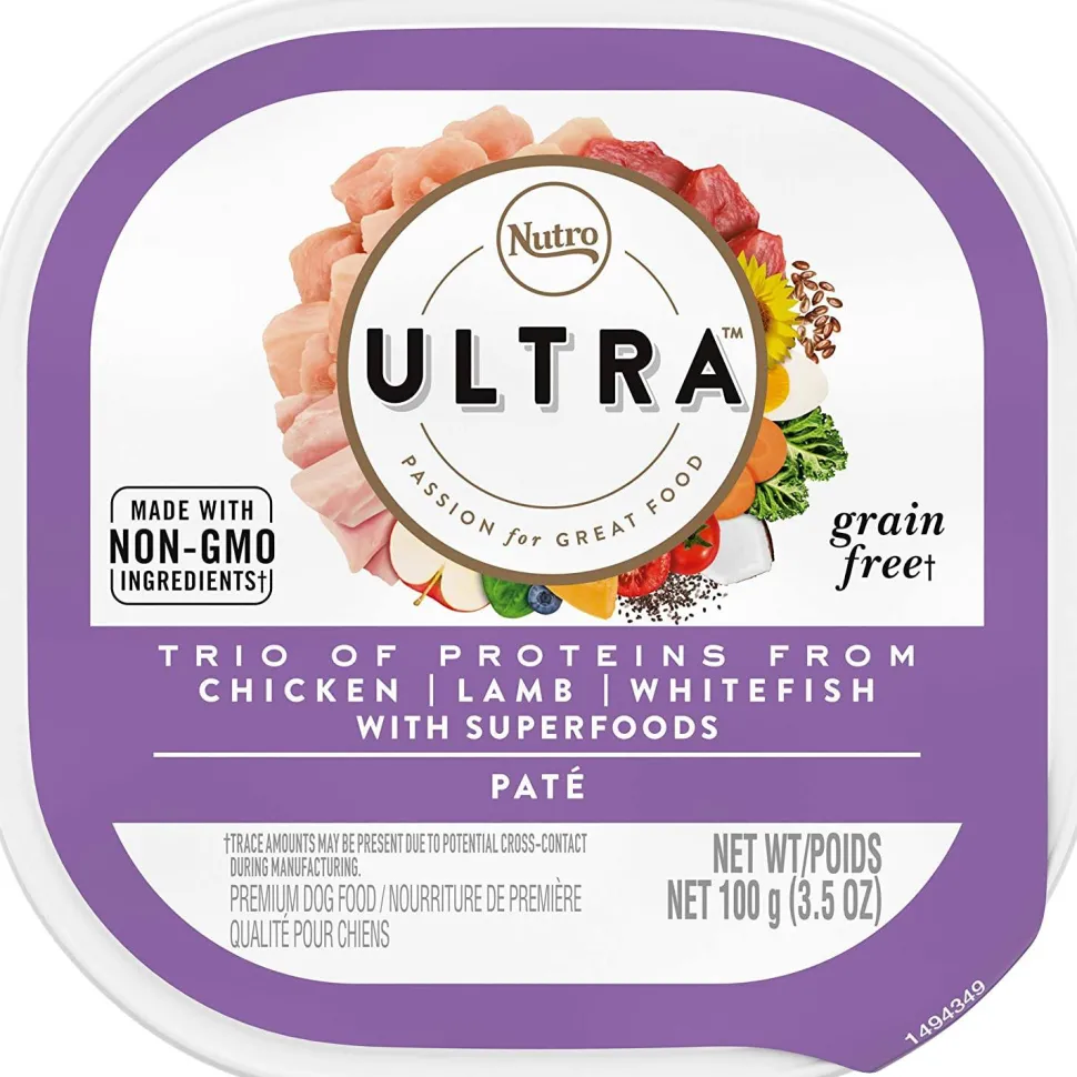 Nutro Ultra Chicken, Lamb & Salmon Adult Wet Dog Food Trays - 3.5 oz - Case of 24