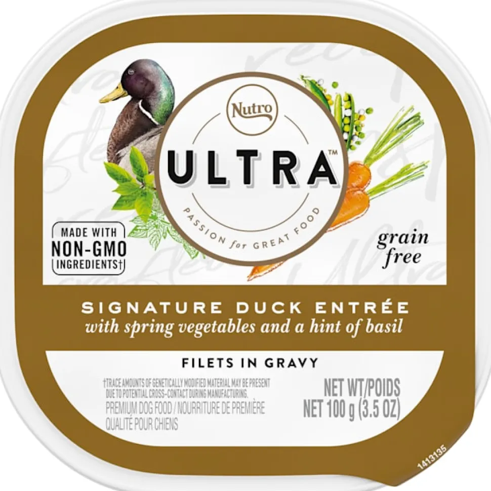 Nutro Ultra Grain-Free Cuts in Gravy Duck w/Vegetables Wet Dog Food Trays - 3.5 oz - Case of 24