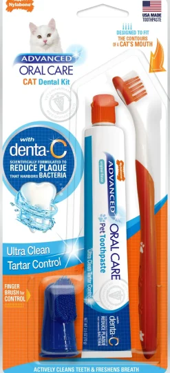 Nylabone Advanced Oral Care Cat Dental Kit - 2.5 Oz
