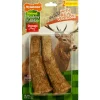 Nylabone Healthy Edibles Wild Natural Antler Dog Biscuits Treats - Venison - Wolf - 2 Pack