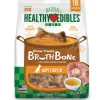 Nylabone Healthy Edibles Broth Bone All Natural Dog Treats Made With Real Bone Broth - Regular - Up To 25 Ibs. - 16 Count