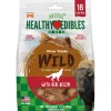 Nylabone Healthy Edibles WILD Natural Long Lasting Bison Flavor Dog Chew Treats Wild Bone - Small/Regular - 16 Count