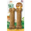 Nylabone Healthy Edibles All-Natural Long Lasting Chicken Flavor Dog Chew Treats 2 Count Chicken - Medium/Wolf