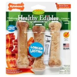 Nylabone Healthy Edibles Natural Chew Variety Pack Dog Biscuits Treats - Assorted - Reg - 3 Pack