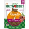 Nylabone Healthy Edibles Natural Grain-Free Biscuits Dog Biscuits Treats - Beef/Veggie - 12 Oz
