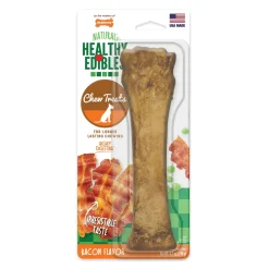 Nylabone Healthy Edibles All-Natural Long Lasting Bacon Flavor Chew Treats - Souper - 50+ lb