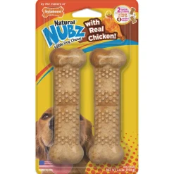 Nylabone Natural Nubz Chicken Dog Treats 2 count - Large - 30+ Ibs.