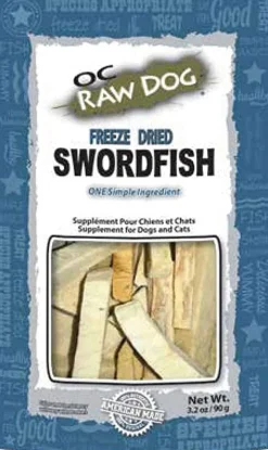 OC RAW Freeze Dried Swordfish Freeze-Dried Dog and Cat Treats - 3.2 Oz