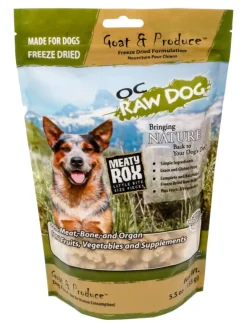 OC Raw Goat & Produce Meaty Rox Freeze-Dried Dog Treats - 5.5 Oz Bag
