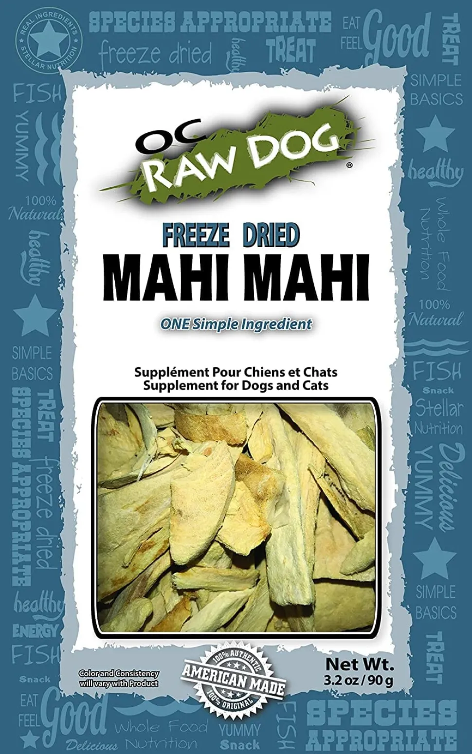 OC Raw Mahi Mahi Cat and Dog Supplemental Treats - 3.2 Oz Bag