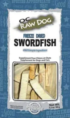 OC Raw Swordfish Freeze-Dried Cat and Dog Supplemental Treats - 3.2 Oz Bag