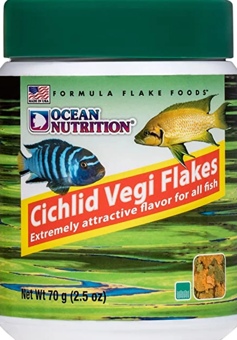 Ocean Nutrition Cichlid Vegi Flakes - 2.5 oz