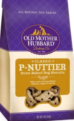 Old Mother Hubbard Classic P-Nuttier Peanut Butter Apples and Carrots Mini Baked Dog Biscuits - 5 Oz