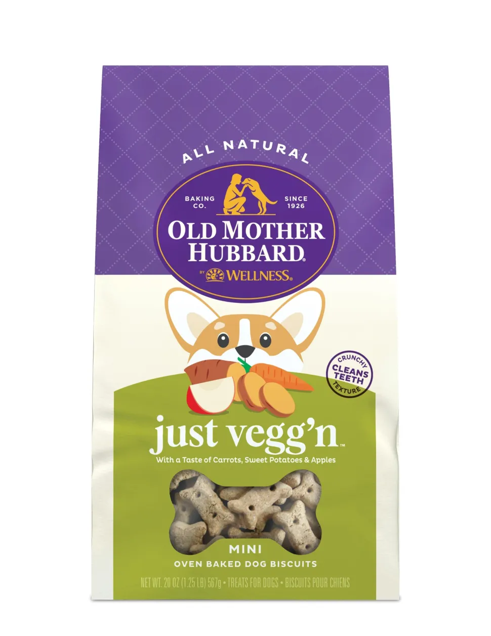 Old Mother Hubbard Crunchy Classic Natural Just VeggN Mini Biscuits Dog Treats