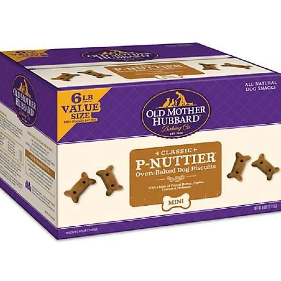Old Mother Hubbard P-Nuttier N' Nanners Peanut Butter and Banana Mini Baked Dog Biscuits - 6 Lbs