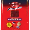 Omega One Freeze-Dried Flat Blood Worms for Freshwater and Saltwater Fish - 8 Oz