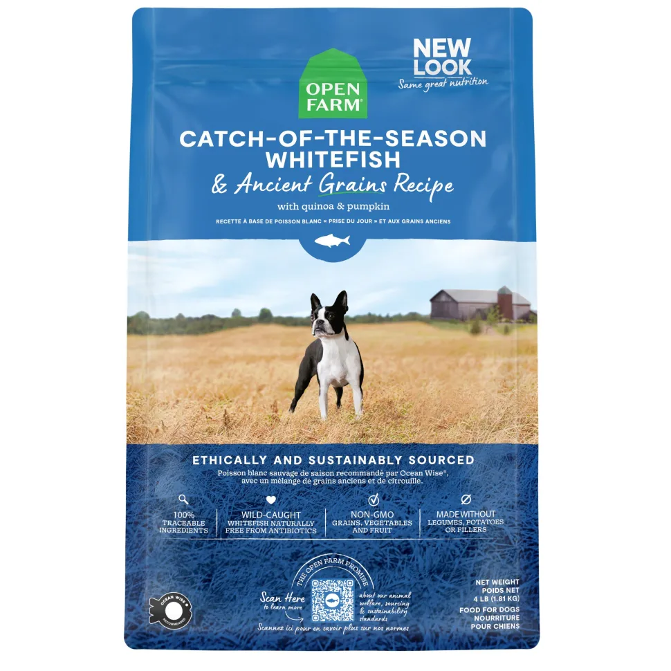 Open Farm Catch of Season Whitefish and Ancient Grains Dry Dog Food - 4 Lbs