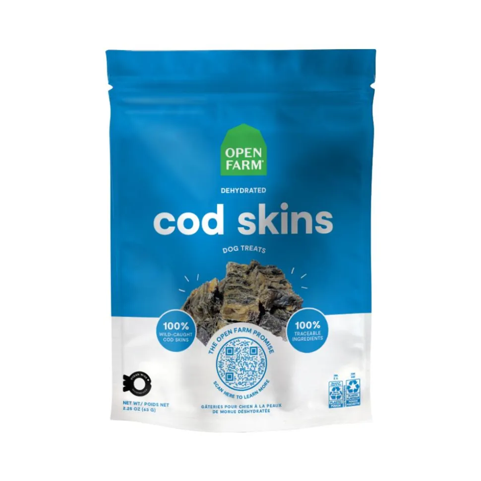 Open Farm Cod Flavored Dehydrated Jerky Dog Treats - 2.25 Oz - Case of 6