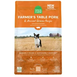 Open Farm Farmer's Table Pork and Ancient Grains Dry Dog Food - 22 Lbs