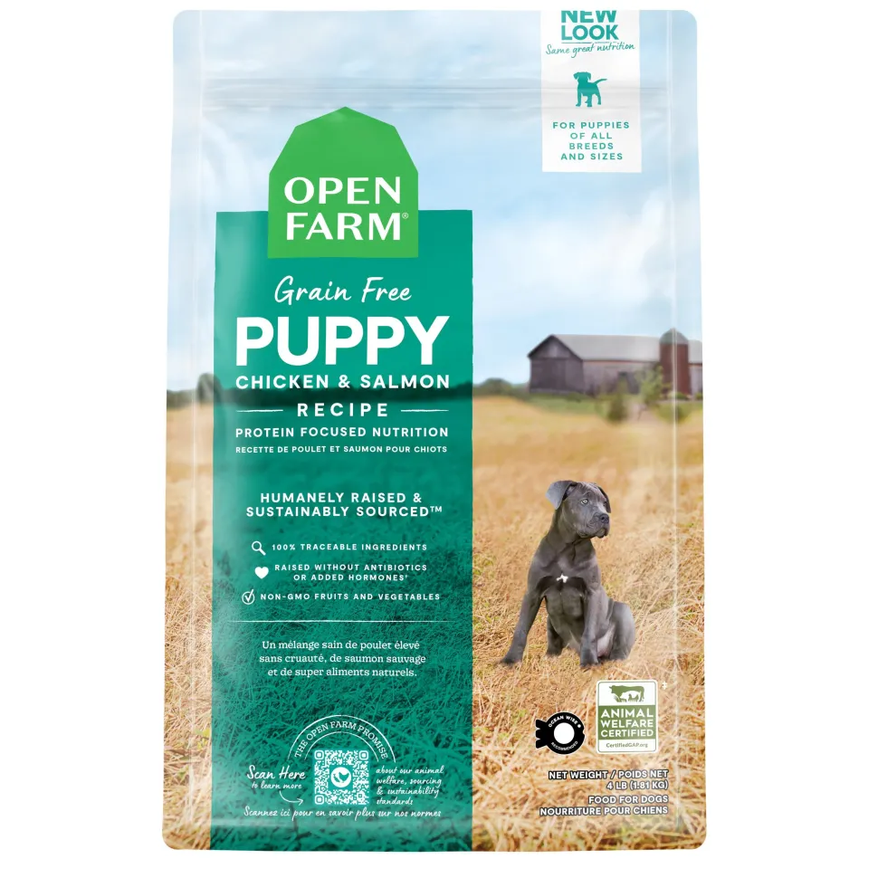 Open Farm Grain-Free Chicken and Salmon Puppy Recipe Dry Dog Food - 22 Lbs