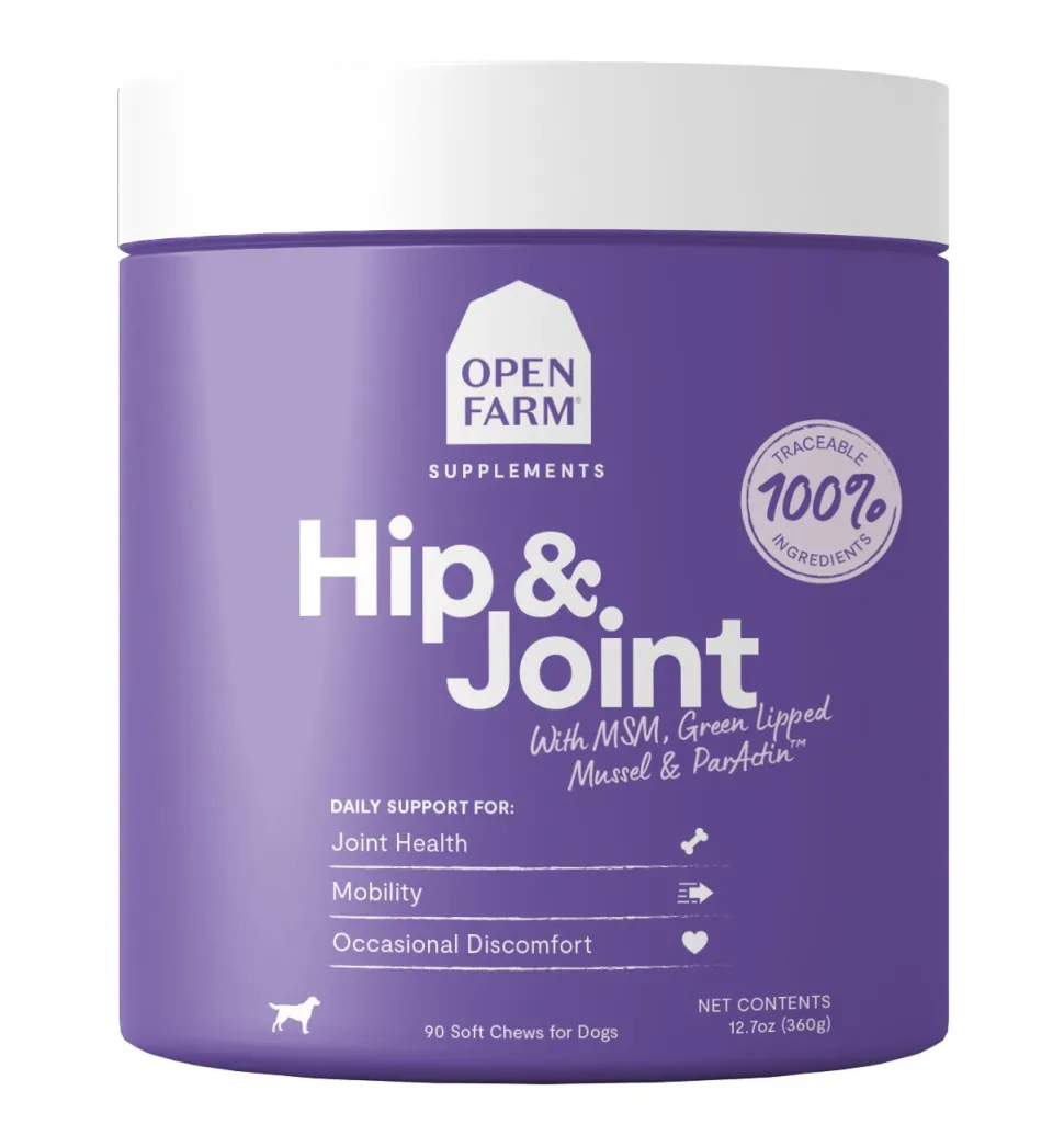 Open Farm Hip and Joint Chews Dog Supplements - 90 Count