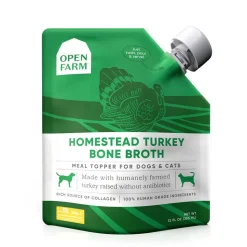 Open Farm Homestead Turkey Bone Broth Wet Cat and Dog Food Topper - 12 Oz - Case of 6
