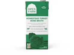 Open Farm Homestead Turkey Bone Broth Wet Cat and Dog Food Topper - 33.8 Oz