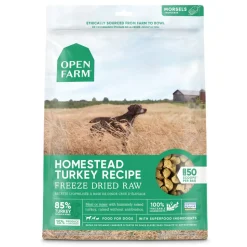 Open Farm Homestead Turkey Morsals Freeze-Dried Raw Dog Food - 22 Oz