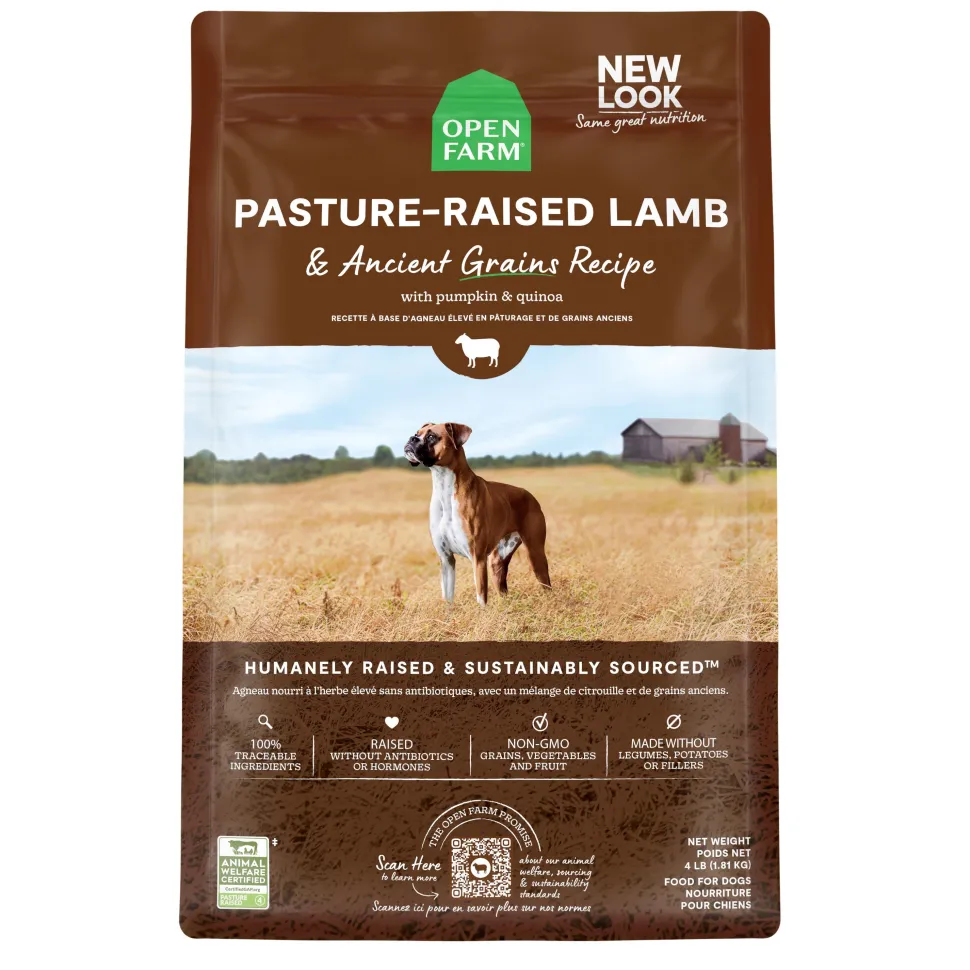 Open Farm Pasture-Raised Lamb and Ancient Grains Recipe Dry Dog Food - 11 Lbs
