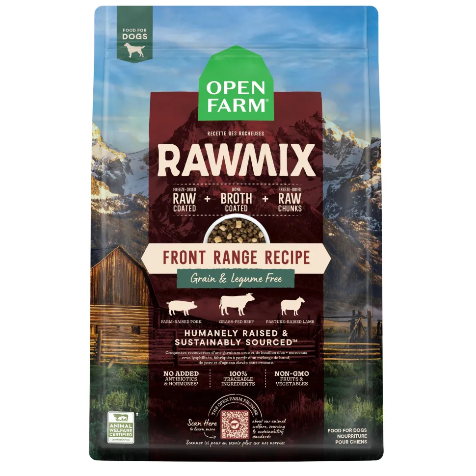 Open Farm RawMix Grain-Free Front Range Recipe Pork Beef and Lamb Dry Dog Food - 20 Lbs