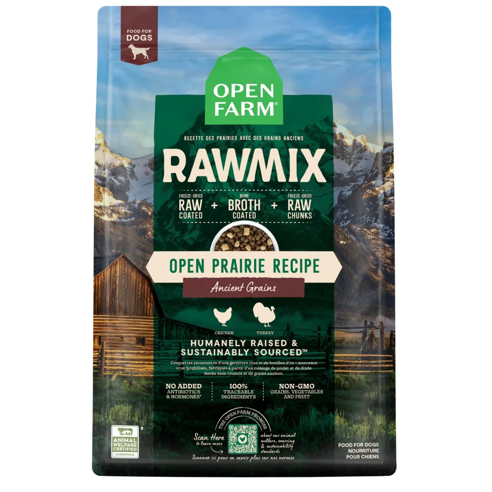 Open Farm RawMix Open Prairie Chicken and Turkey with Ancient Grains Dry Dog Food - 20 Lbs
