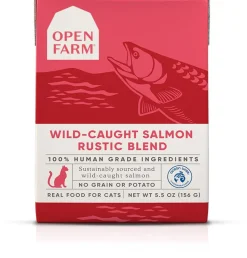 Open Farm Rustic Blend Grain-Free Wild-Caught Salmon Wet Cat Food - 5.5 Oz - Case of 12