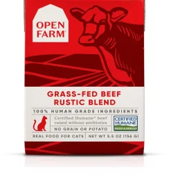 Open Farm Rustic Blend Grain-Free Grass-Fed Beef Blend Wet Cat Food - 5.5 Oz - Case of 12