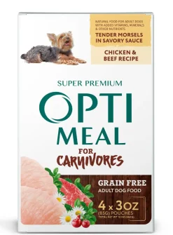 Optimeal Grain-Free Tender Morsels Chicken and Beef Wet Dog Food - 12 Oz - Case of 6
